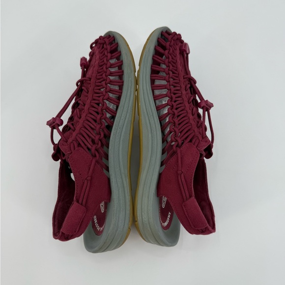 KEEN UNEEK Burgundy Cord Sandals Lightweight Comfort Outdoor Slip-On Shoes SZ 10 - Picture 13 of 16